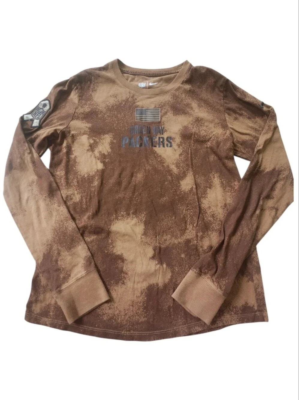 Nike Salute to Troops Green Bay Packer Long Sleeve 2023. Sz. S